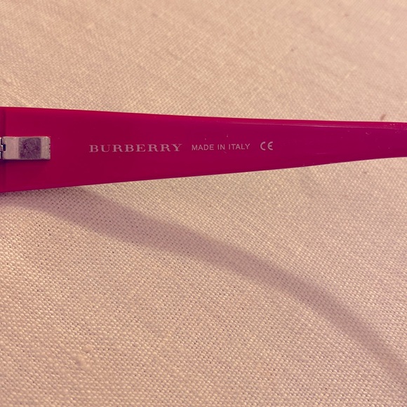 Burberry, Italian jeweled, bright red glasses frame. - Picture 6 of 6